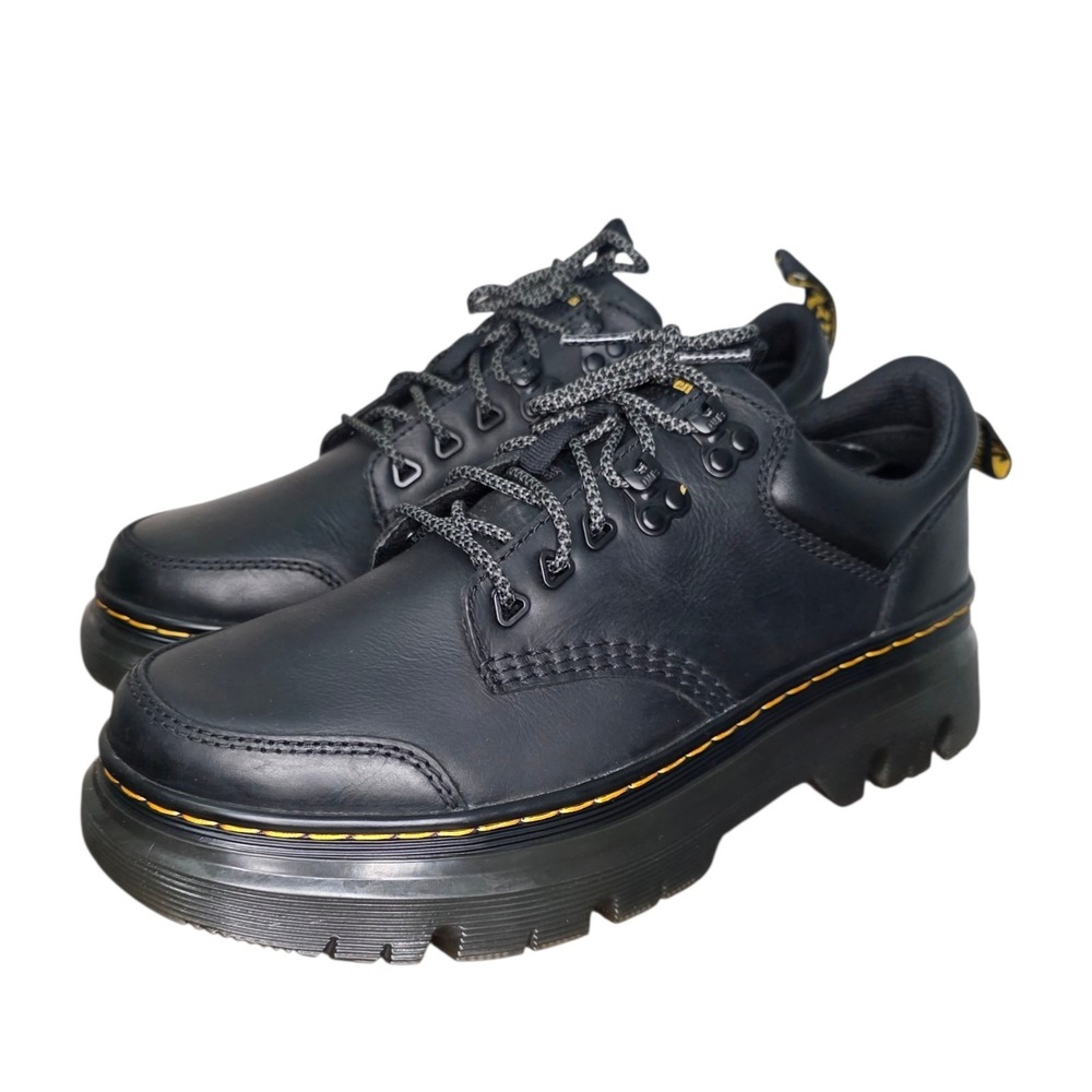 Dr Martens Tarik Lo Platform Shoes Black Leather Chunky Lace Up Men's 9